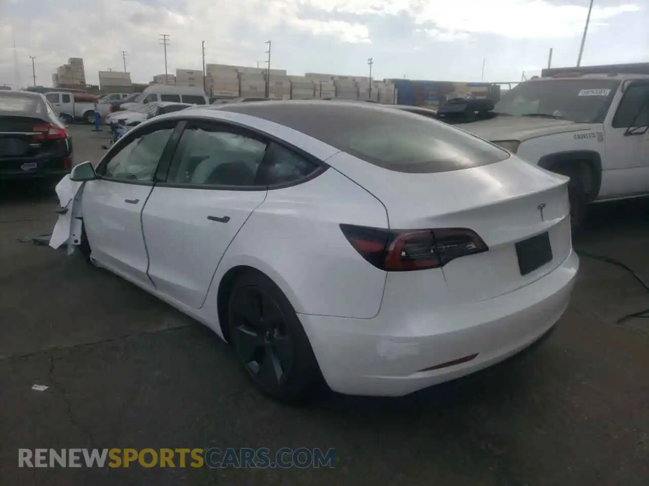 3 Photograph of a damaged car 5YJ3E1EA4MF987554 TESLA MODEL 3 2021