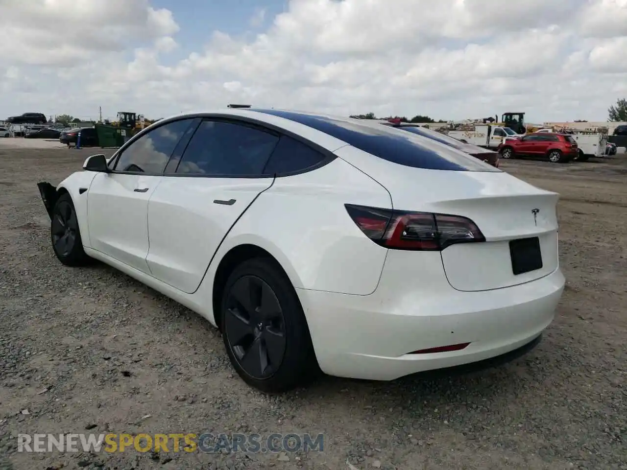 3 Photograph of a damaged car 5YJ3E1EA4MF989658 TESLA MODEL 3 2021