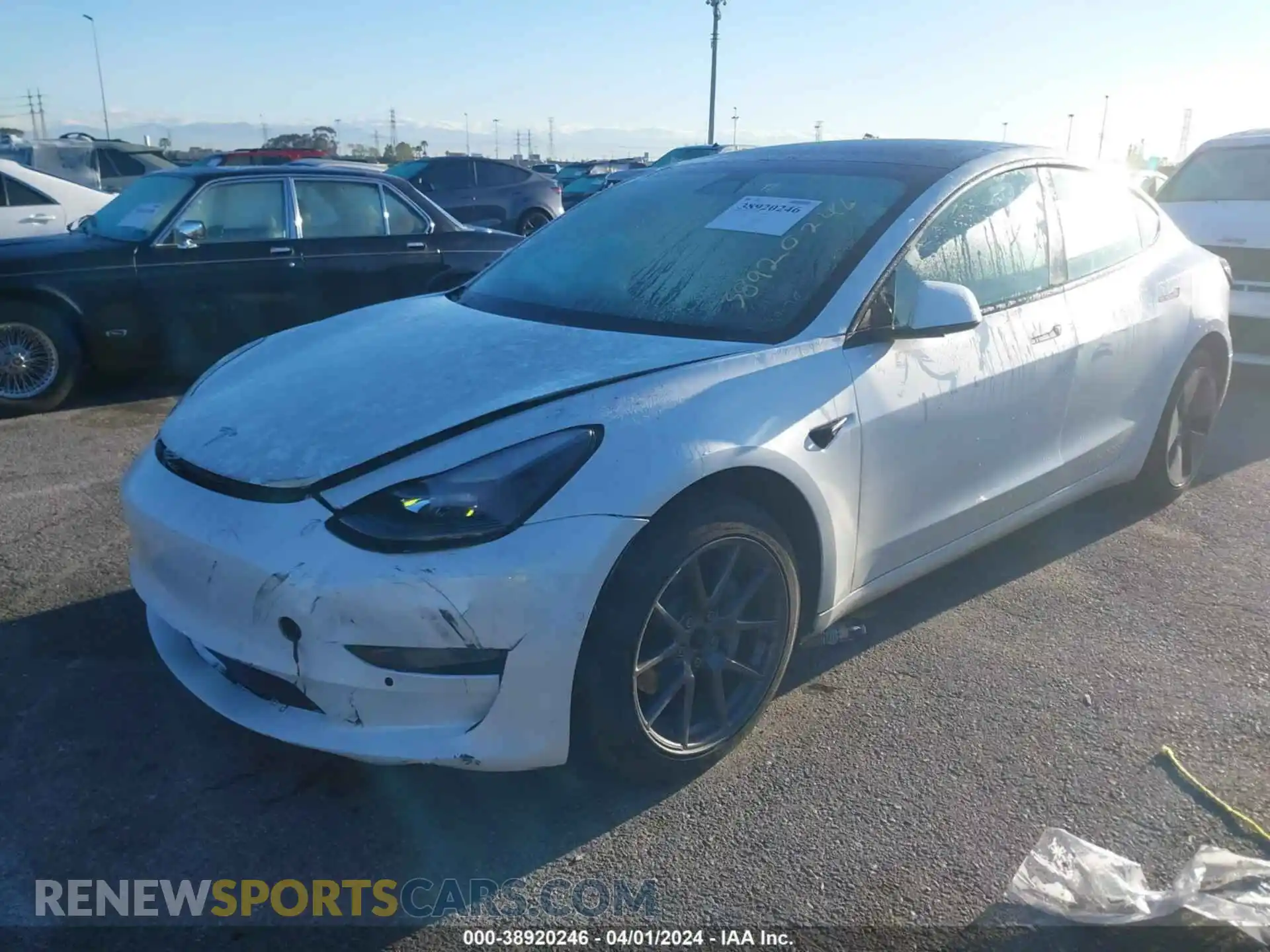 2 Photograph of a damaged car 5YJ3E1EA4MF992530 TESLA MODEL 3 2021