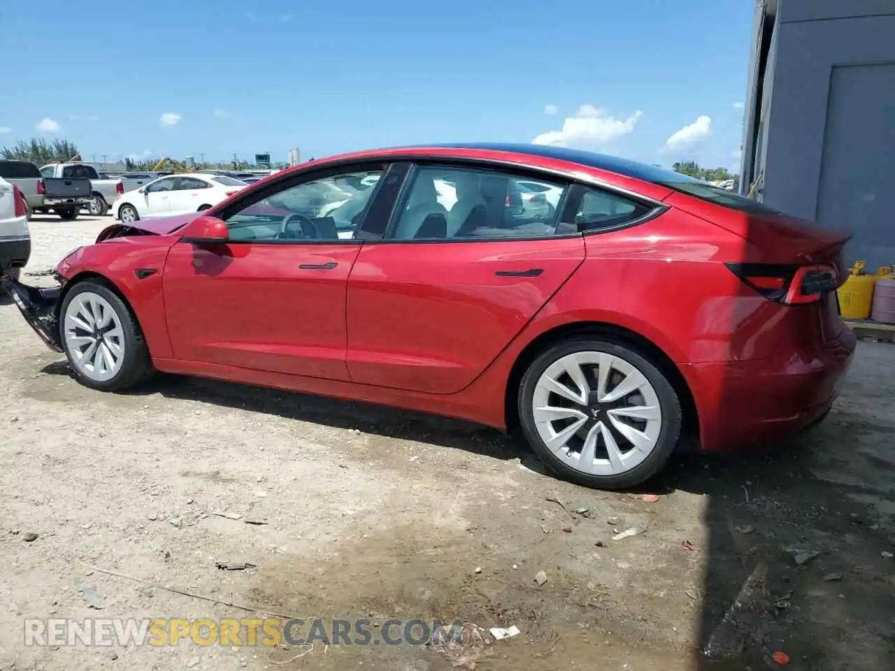 2 Photograph of a damaged car 5YJ3E1EA5MF032388 TESLA MODEL 3 2021
