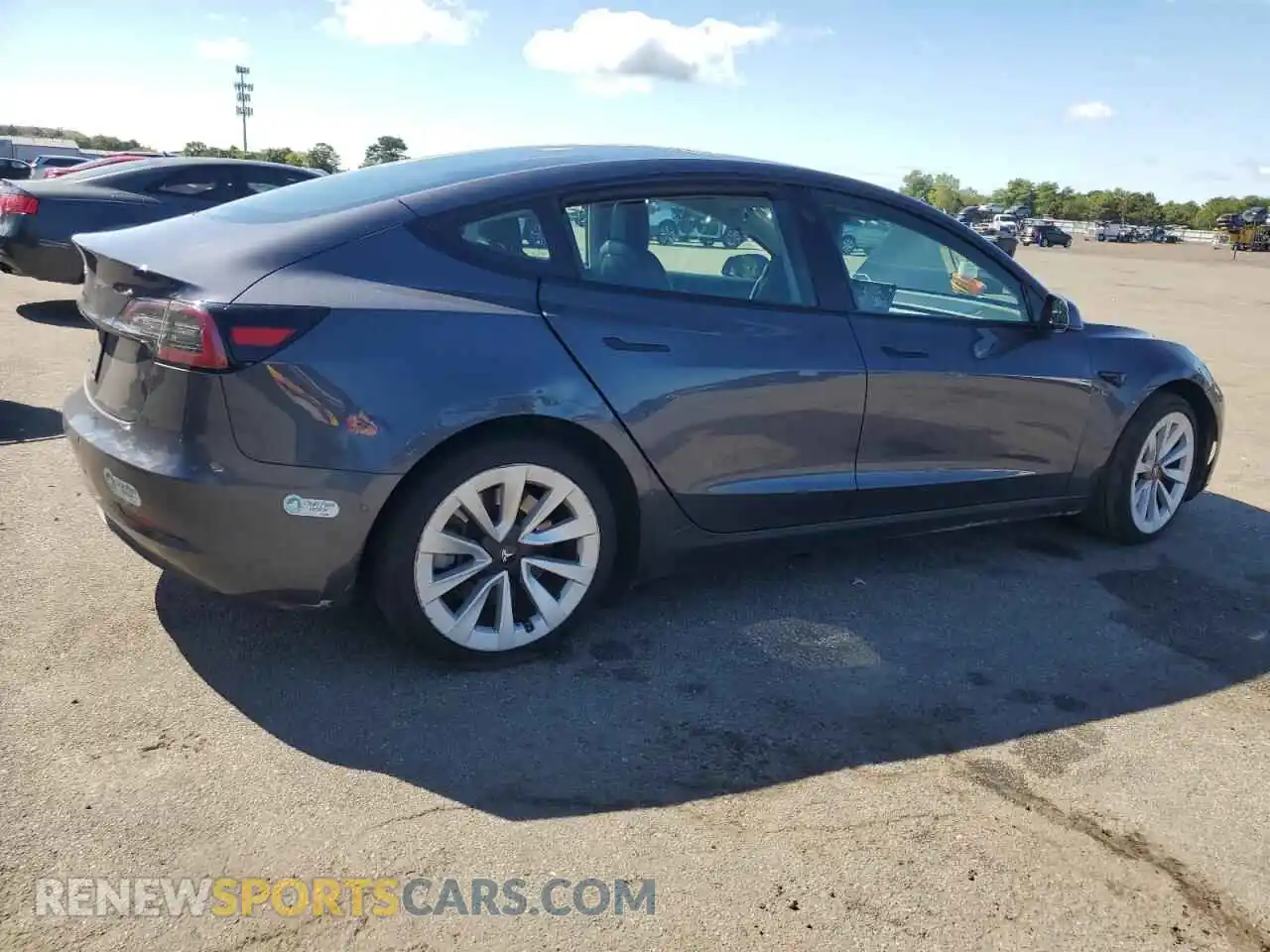 3 fotografías del automóvil dañado 5YJ3E1EA5MF046629 TESLA MODEL 3 2021