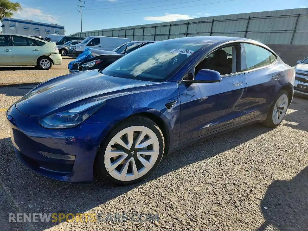 1 fotografías del automóvil dañado 5YJ3E1EA5MF052852 TESLA MODEL 3 2021