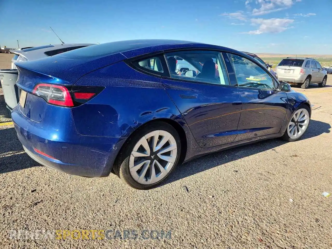 3 fotografías del automóvil dañado 5YJ3E1EA5MF052852 TESLA MODEL 3 2021