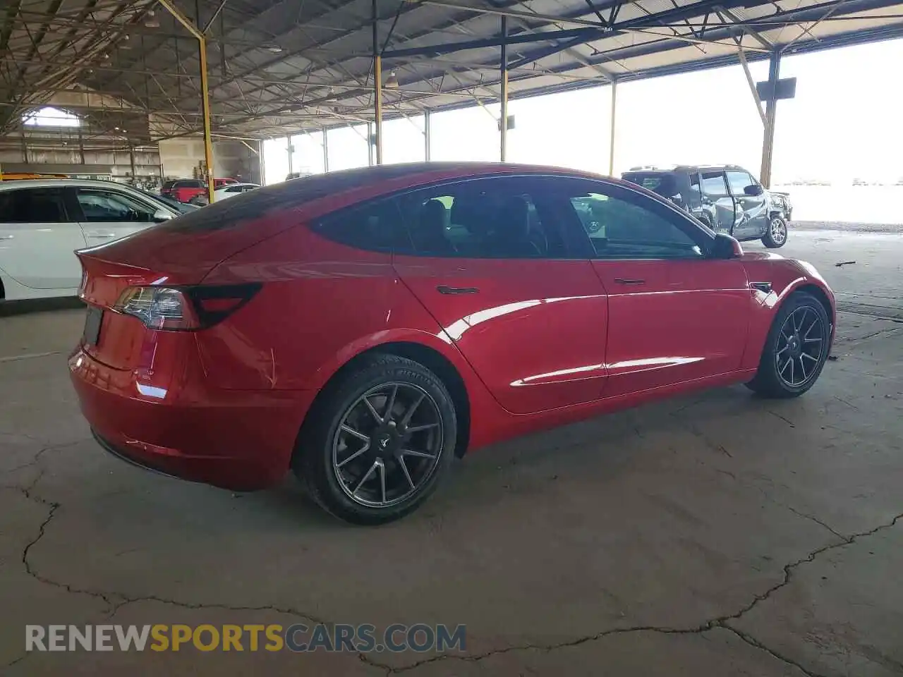 3 Photograph of a damaged car 5YJ3E1EA5MF054066 TESLA MODEL 3 2021