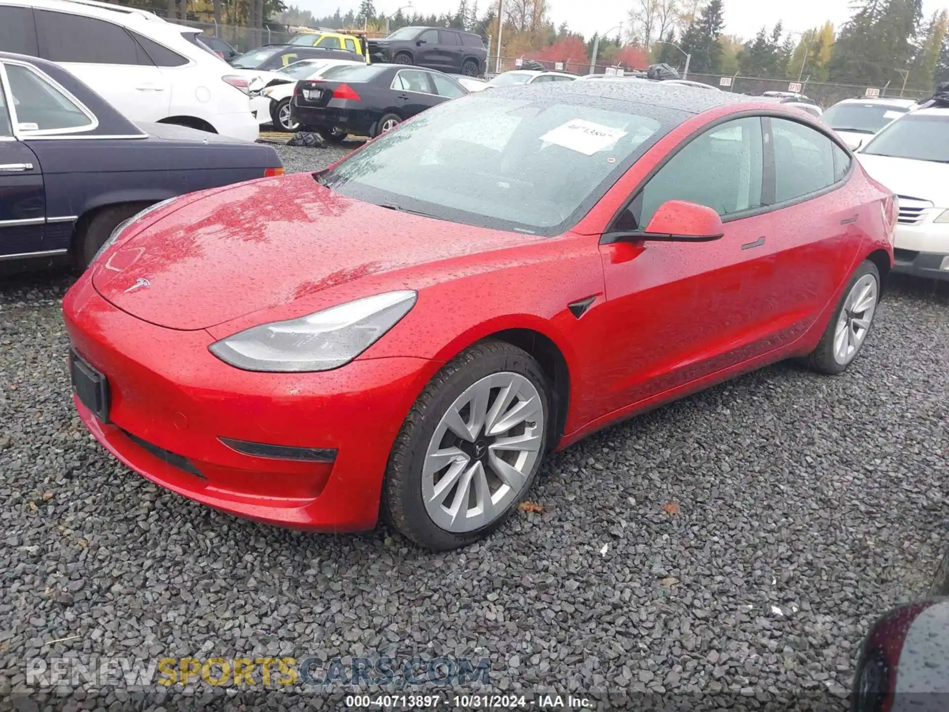 2 Photograph of a damaged car 5YJ3E1EA5MF054262 TESLA MODEL 3 2021