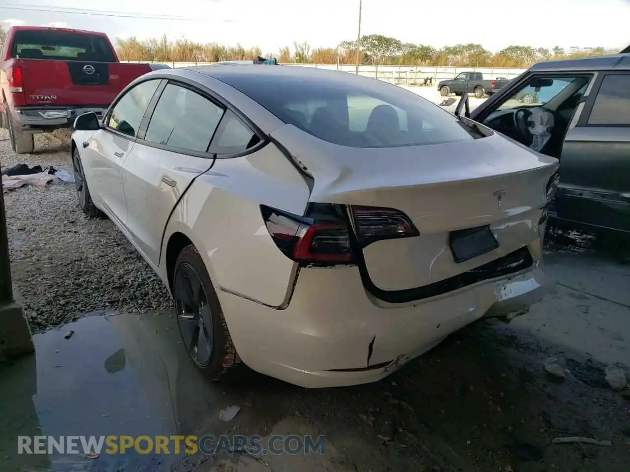 3 fotografías del automóvil dañado 5YJ3E1EA5MF058411 TESLA MODEL 3 2021