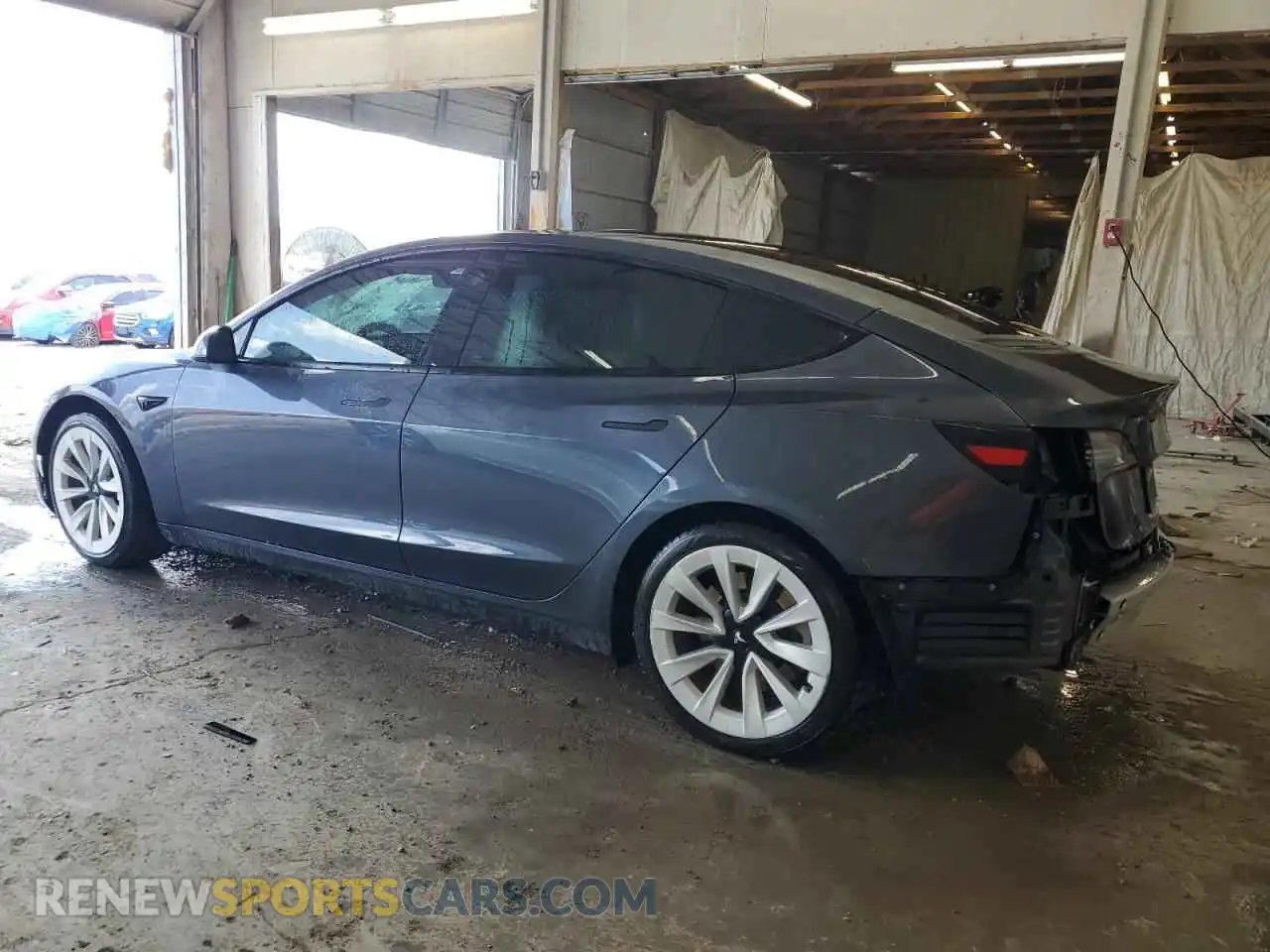 2 Photograph of a damaged car 5YJ3E1EA5MF060708 TESLA MODEL 3 2021