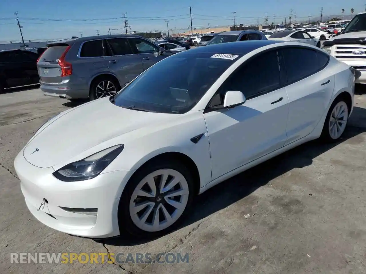 1 Photograph of a damaged car 5YJ3E1EA5MF068372 TESLA MODEL 3 2021