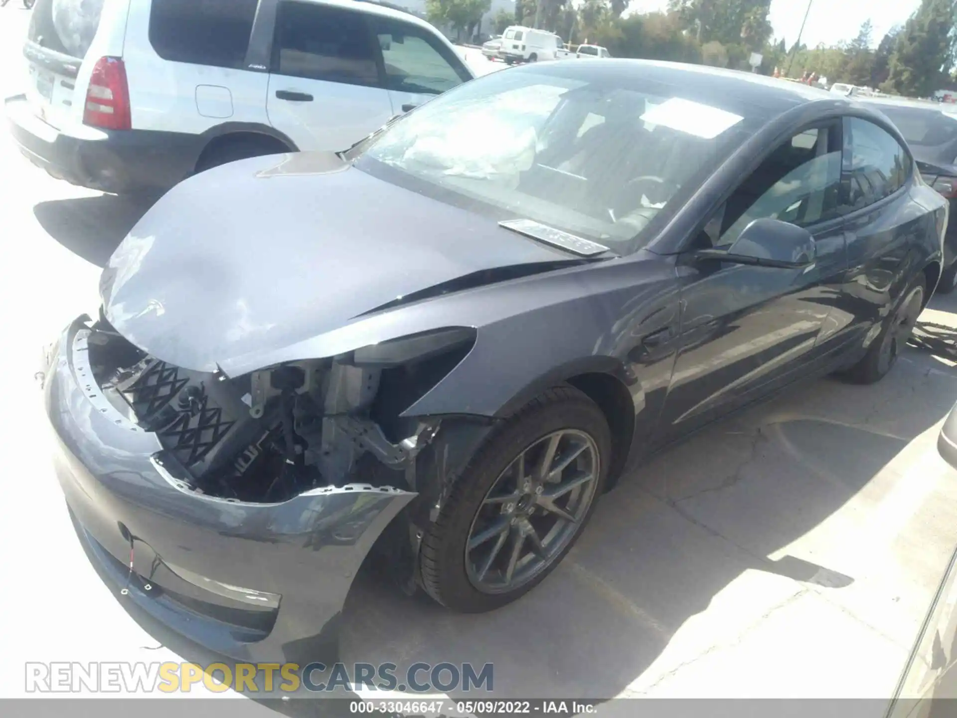 2 Photograph of a damaged car 5YJ3E1EA5MF071093 TESLA MODEL 3 2021