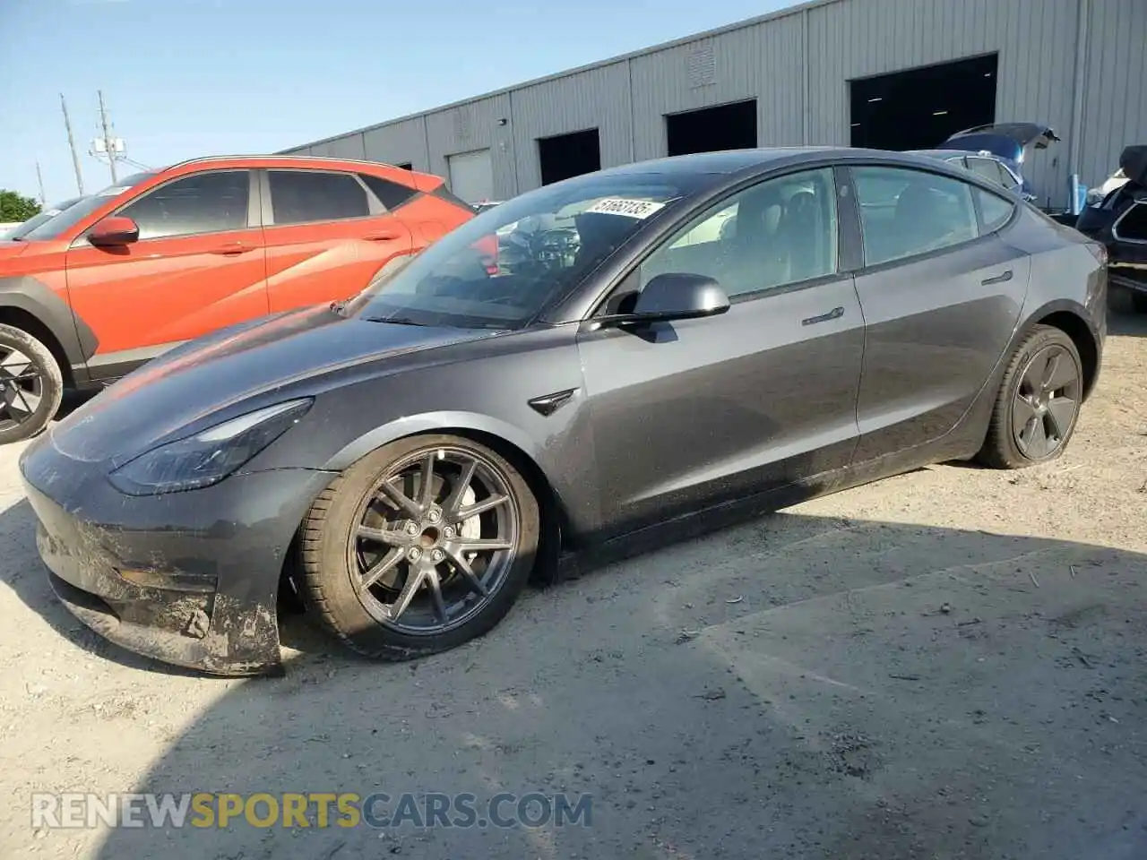 1 Photograph of a damaged car 5YJ3E1EA5MF090808 TESLA MODEL 3 2021
