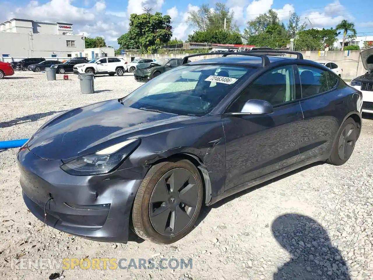 1 Photograph of a damaged car 5YJ3E1EA5MF092610 TESLA MODEL 3 2021