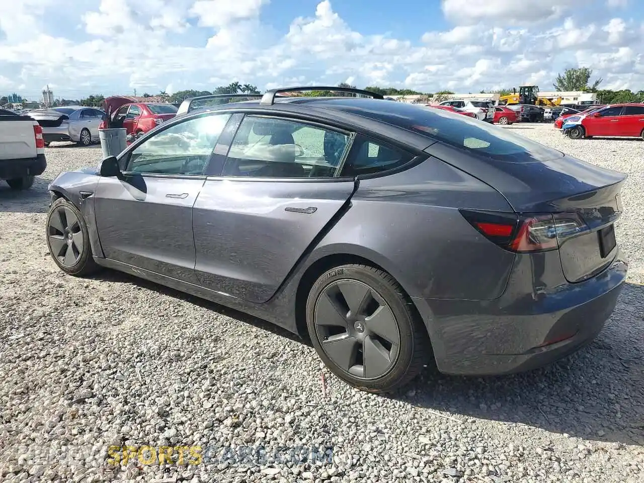 2 Photograph of a damaged car 5YJ3E1EA5MF092610 TESLA MODEL 3 2021