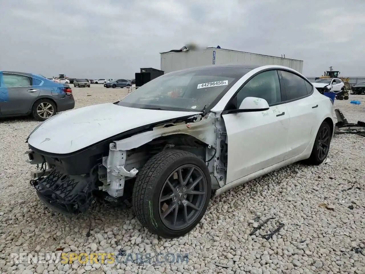1 Photograph of a damaged car 5YJ3E1EA5MF100740 TESLA MODEL 3 2021