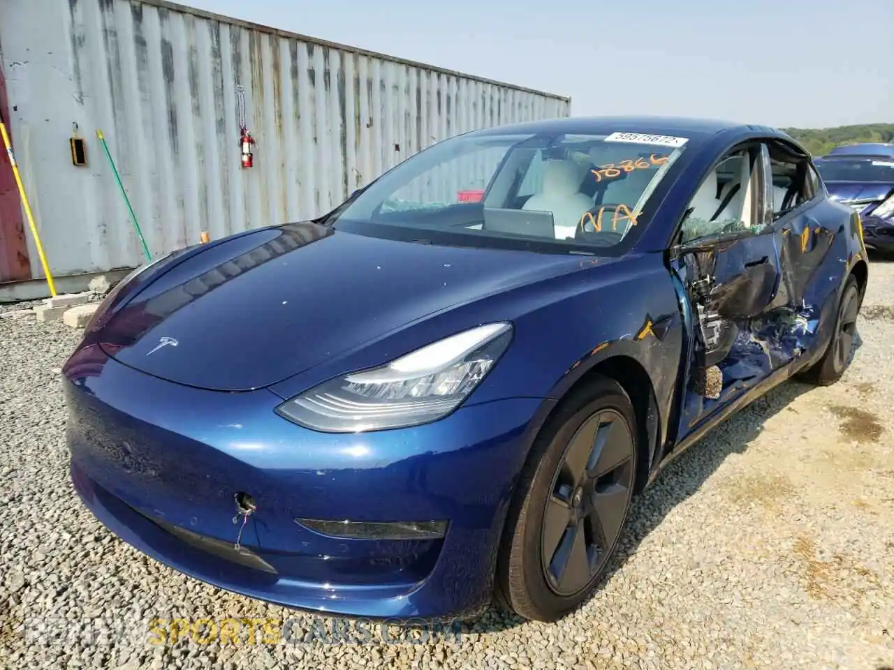 2 Photograph of a damaged car 5YJ3E1EA5MF848369 TESLA MODEL 3 2021