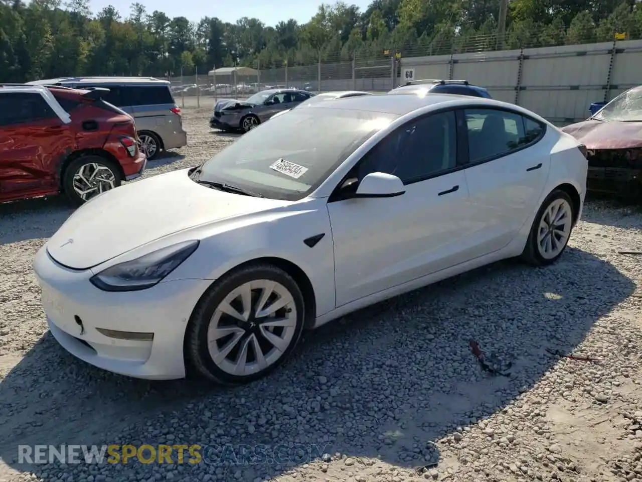 1 Фотография поврежденного автомобиля 5YJ3E1EA5MF849215 TESLA MODEL 3 2021