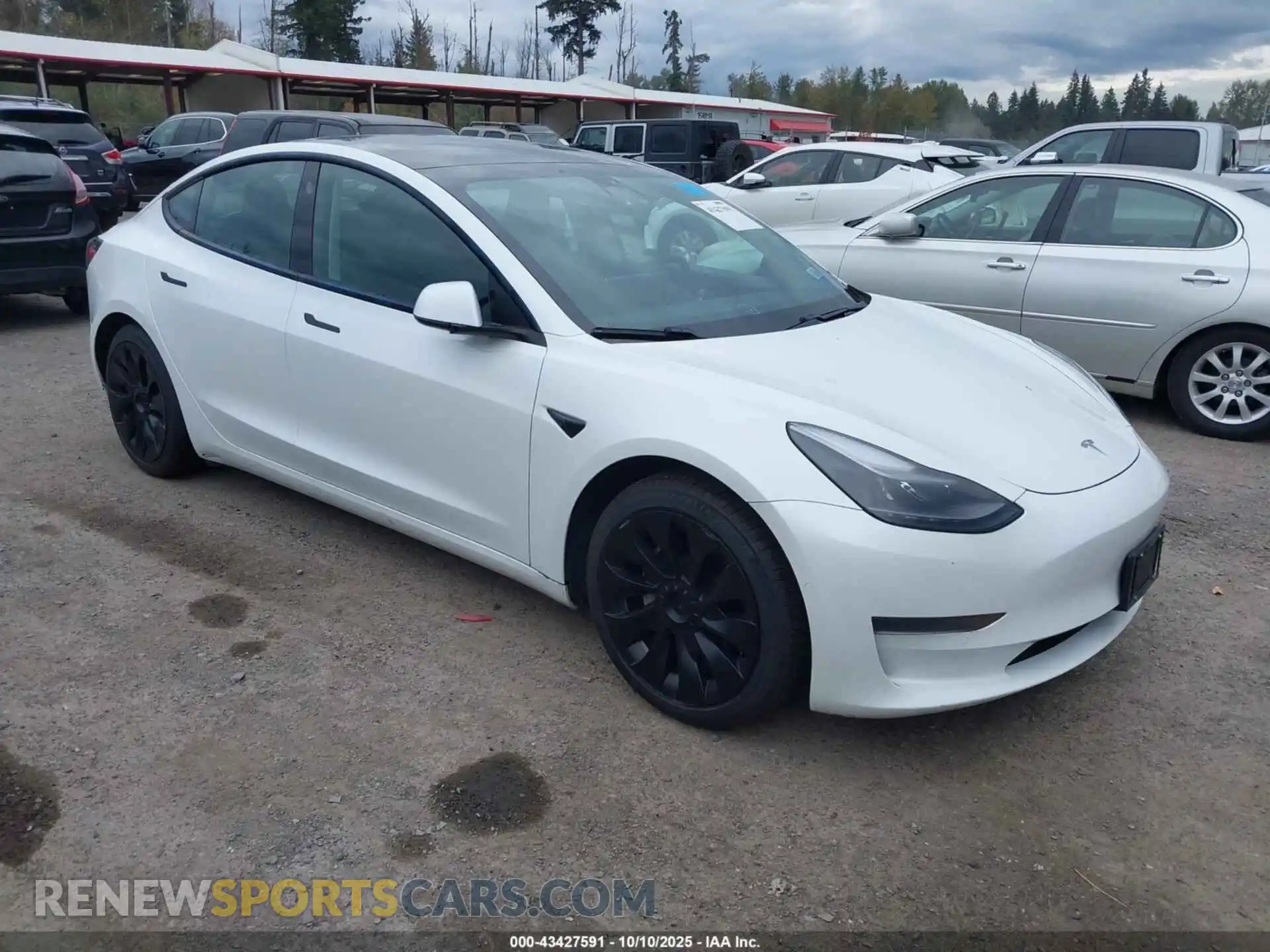 1 Photograph of a damaged car 5YJ3E1EA5MF867407 TESLA MODEL 3 2021