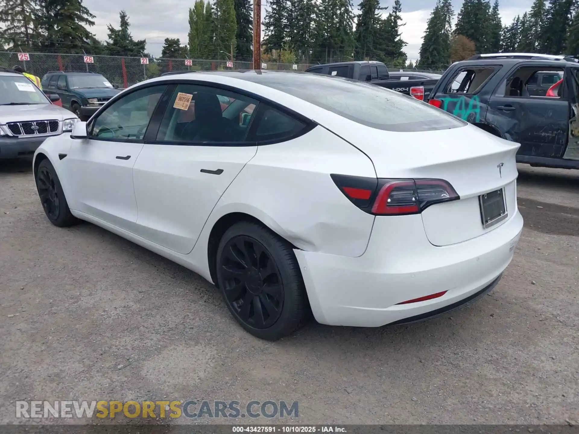 3 Photograph of a damaged car 5YJ3E1EA5MF867407 TESLA MODEL 3 2021