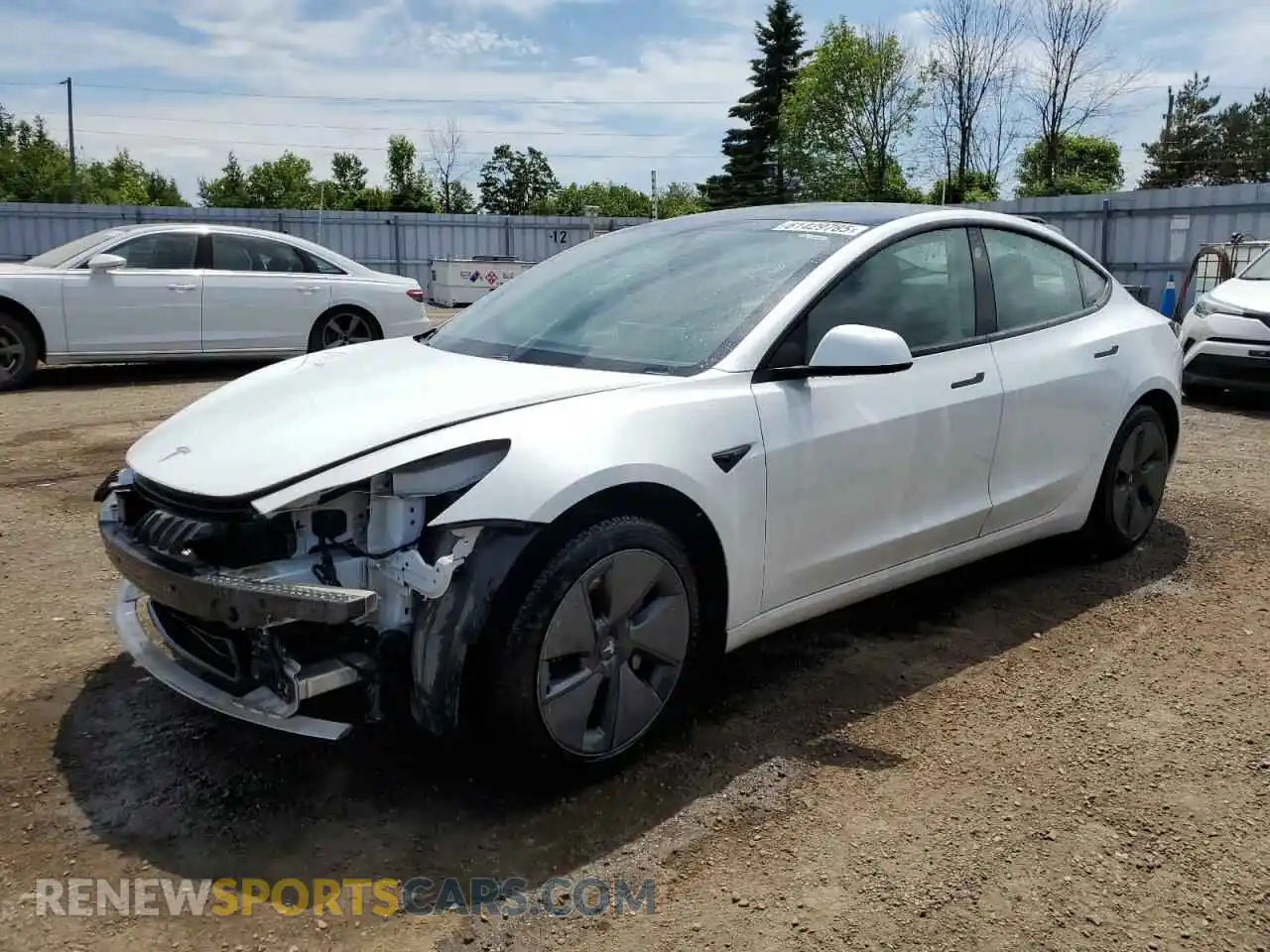 1 Photograph of a damaged car 5YJ3E1EA5MF907677 TESLA MODEL 3 2021