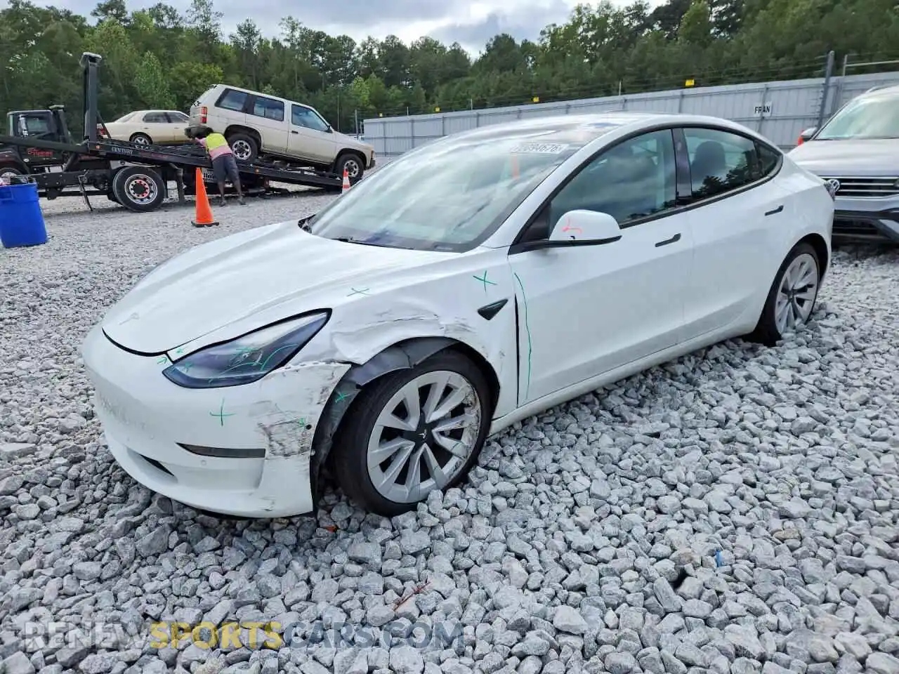 1 Фотография поврежденного автомобиля 5YJ3E1EA5MF917089 TESLA MODEL 3 2021
