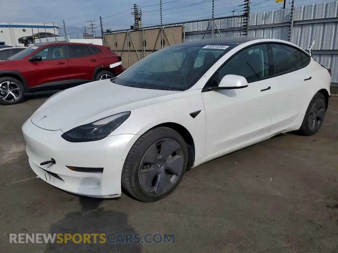 1 Photograph of a damaged car 5YJ3E1EA5MF919957 TESLA MODEL 3 2021