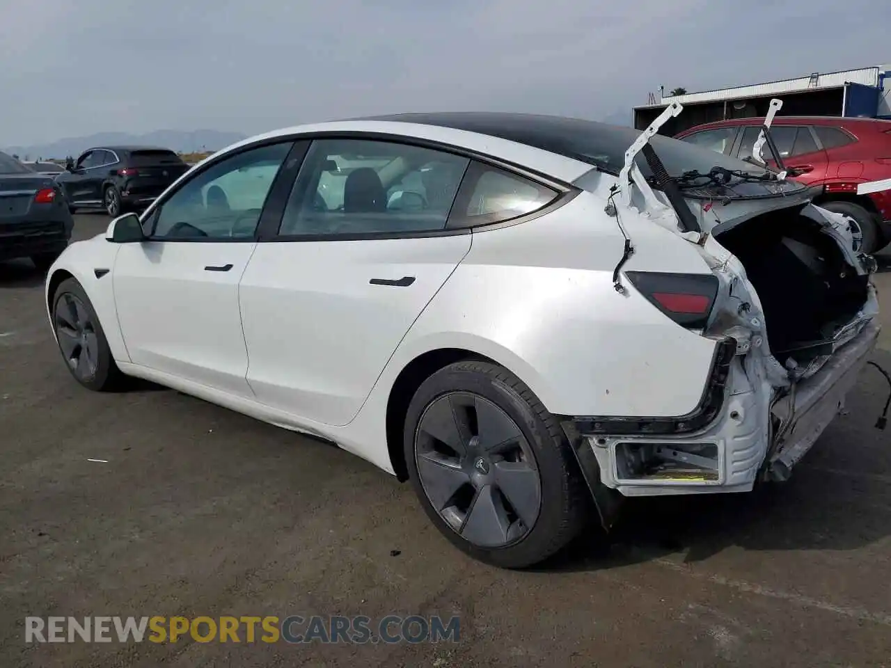 2 Photograph of a damaged car 5YJ3E1EA5MF919957 TESLA MODEL 3 2021