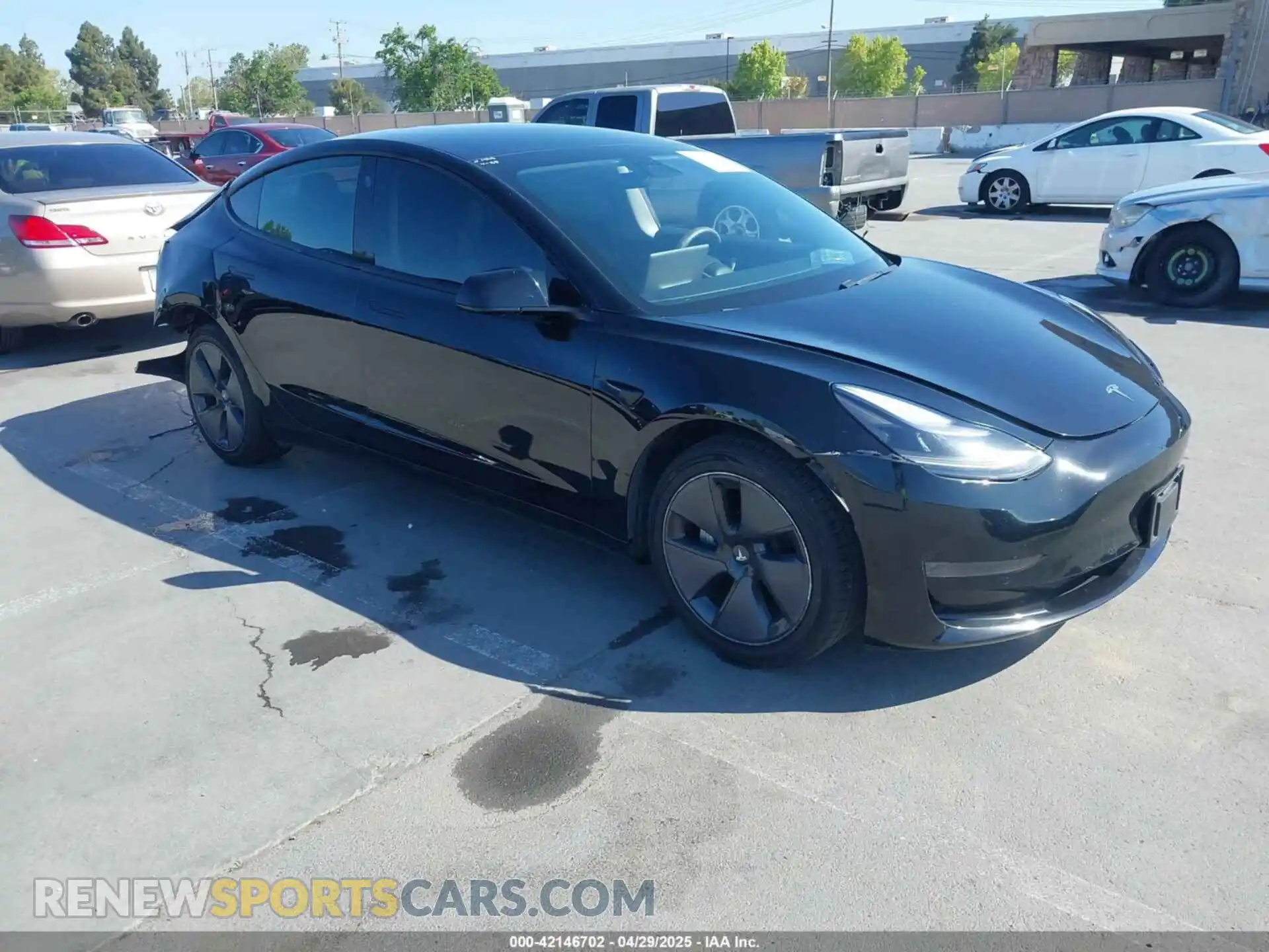 1 Photograph of a damaged car 5YJ3E1EA5MF939299 TESLA MODEL 3 2021