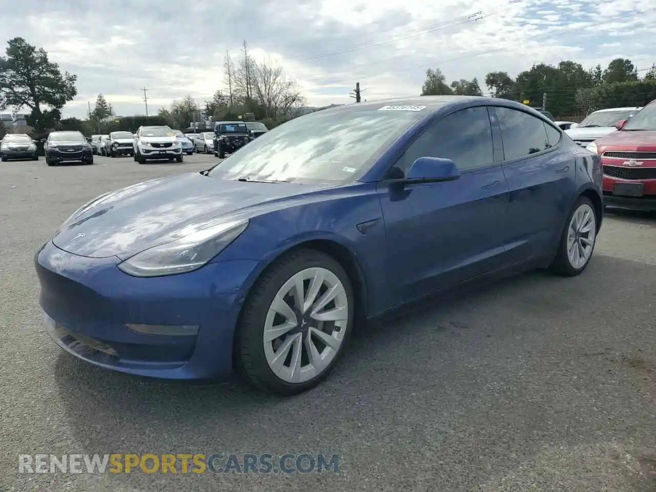 1 Photograph of a damaged car 5YJ3E1EA5MF941571 TESLA MODEL 3 2021