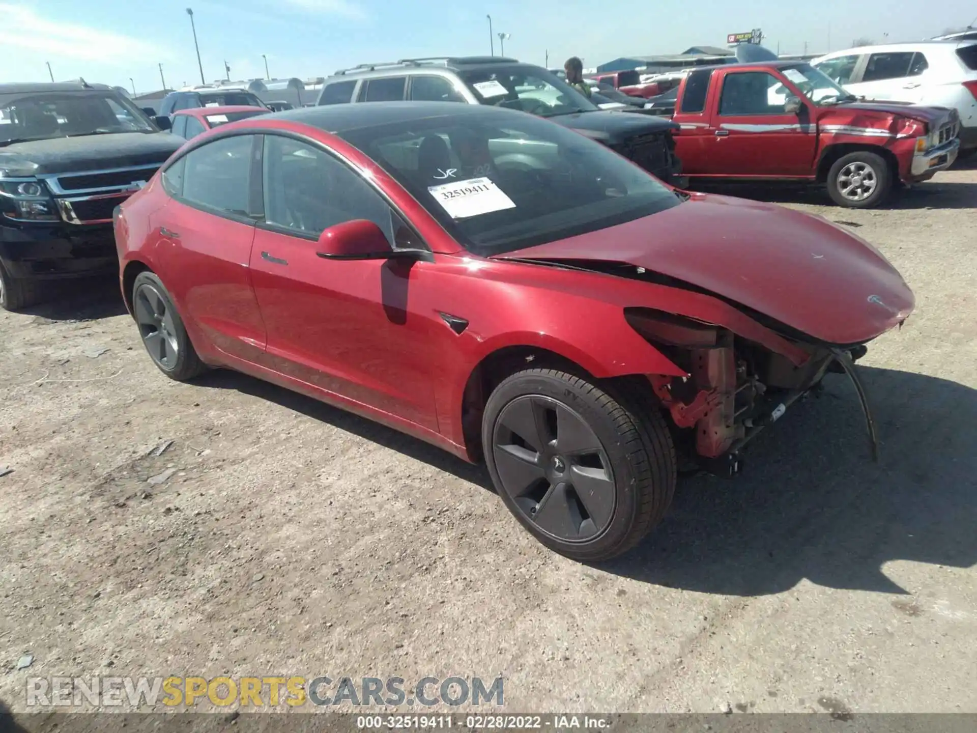 1 Photograph of a damaged car 5YJ3E1EA5MF996151 TESLA MODEL 3 2021