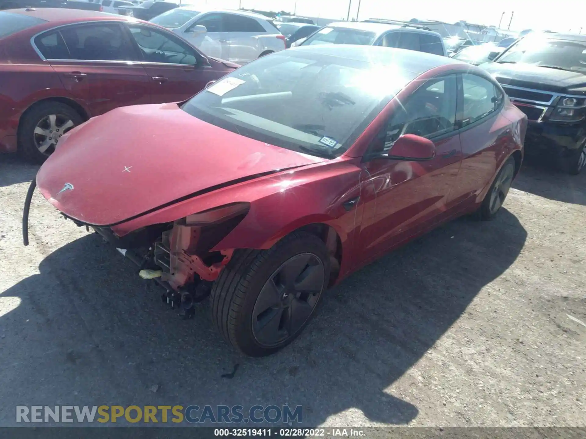 2 Photograph of a damaged car 5YJ3E1EA5MF996151 TESLA MODEL 3 2021