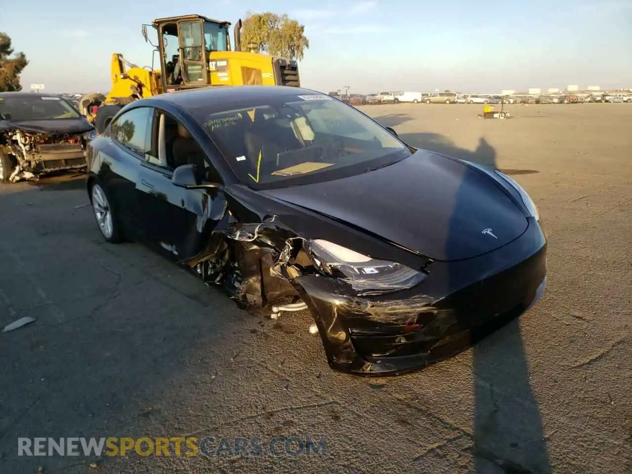 1 Photograph of a damaged car 5YJ3E1EA6MF001411 TESLA MODEL 3 2021