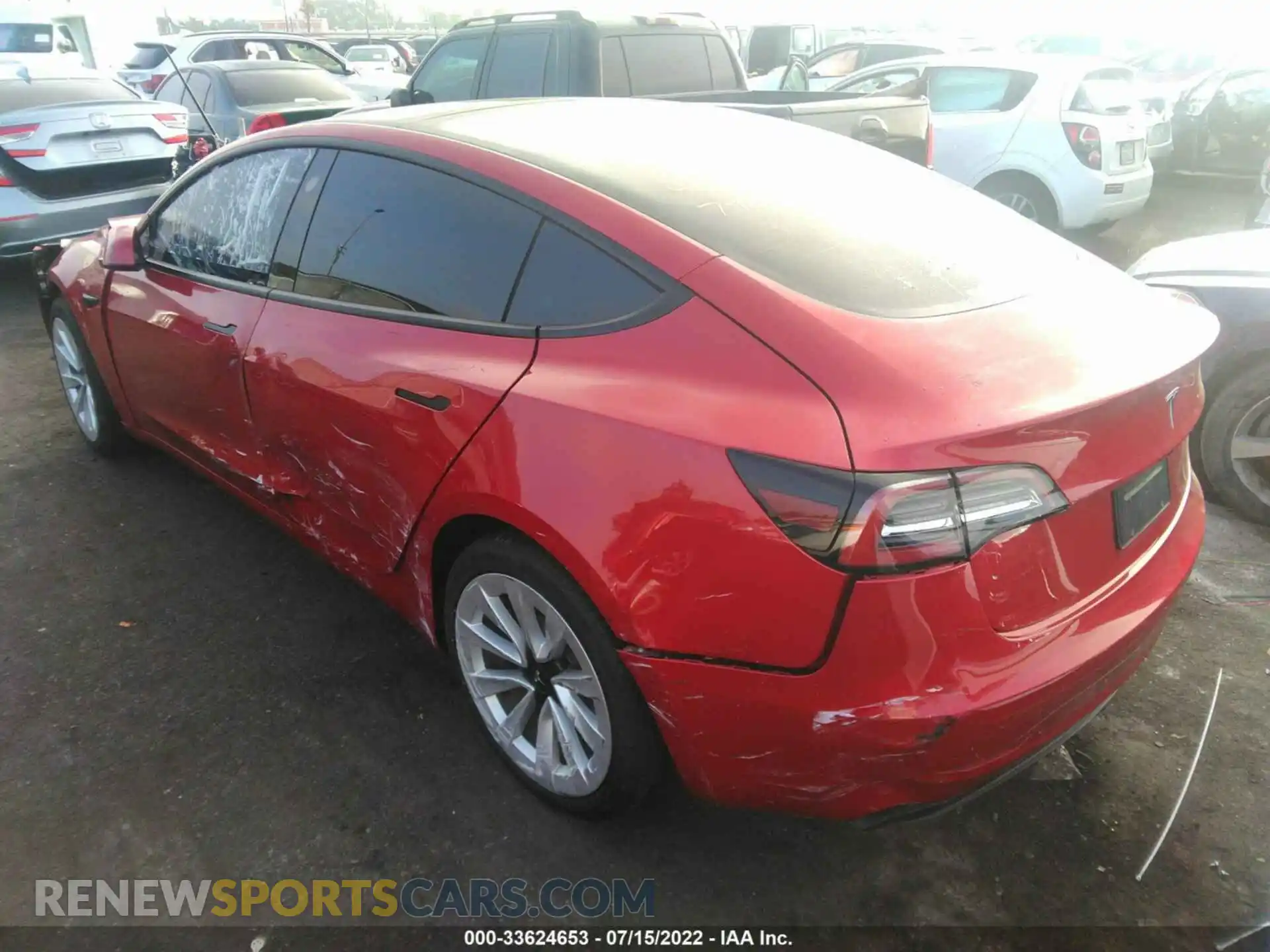 3 Photograph of a damaged car 5YJ3E1EA6MF028060 TESLA MODEL 3 2021