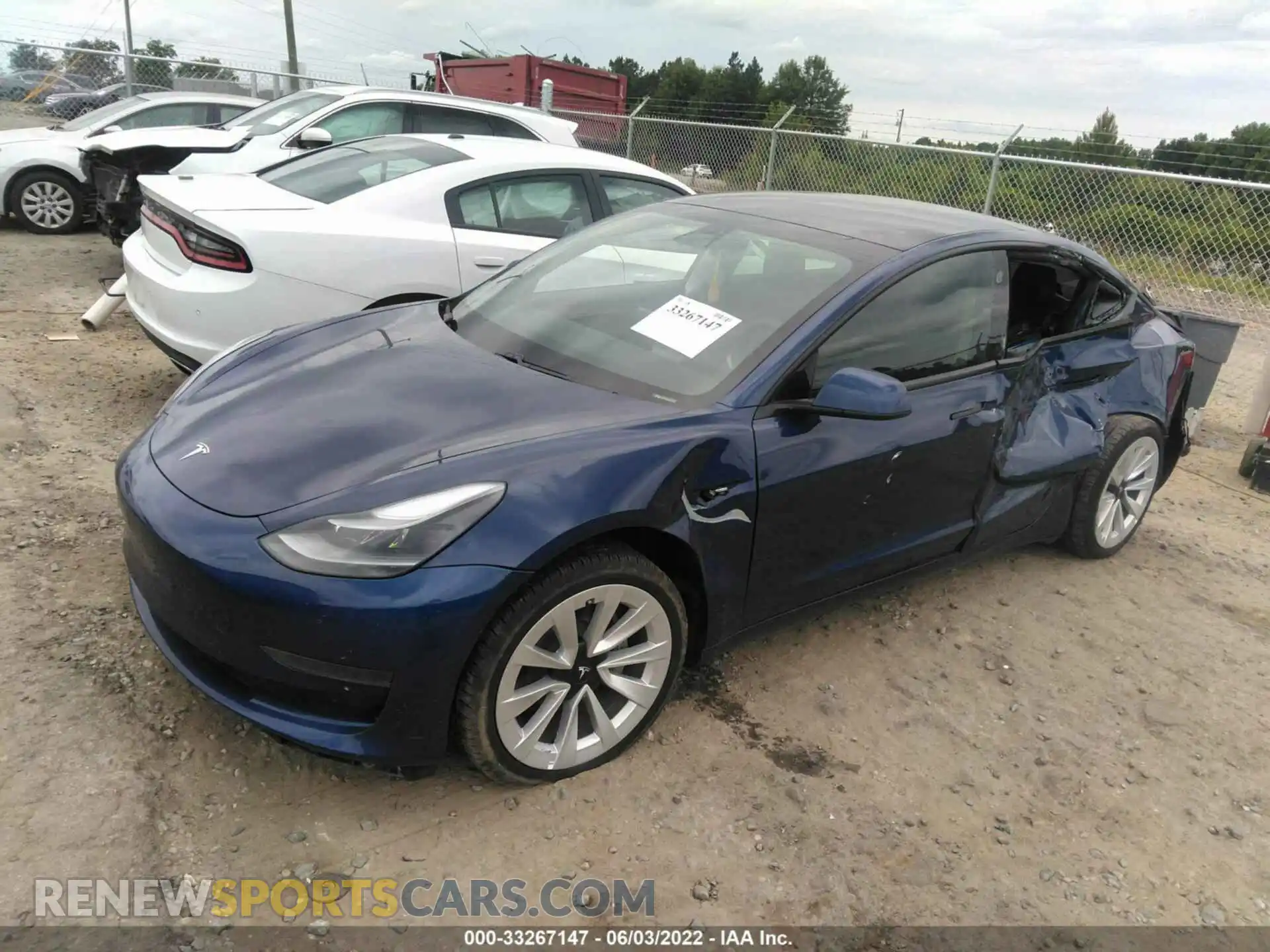 2 Photograph of a damaged car 5YJ3E1EA6MF047157 TESLA MODEL 3 2021