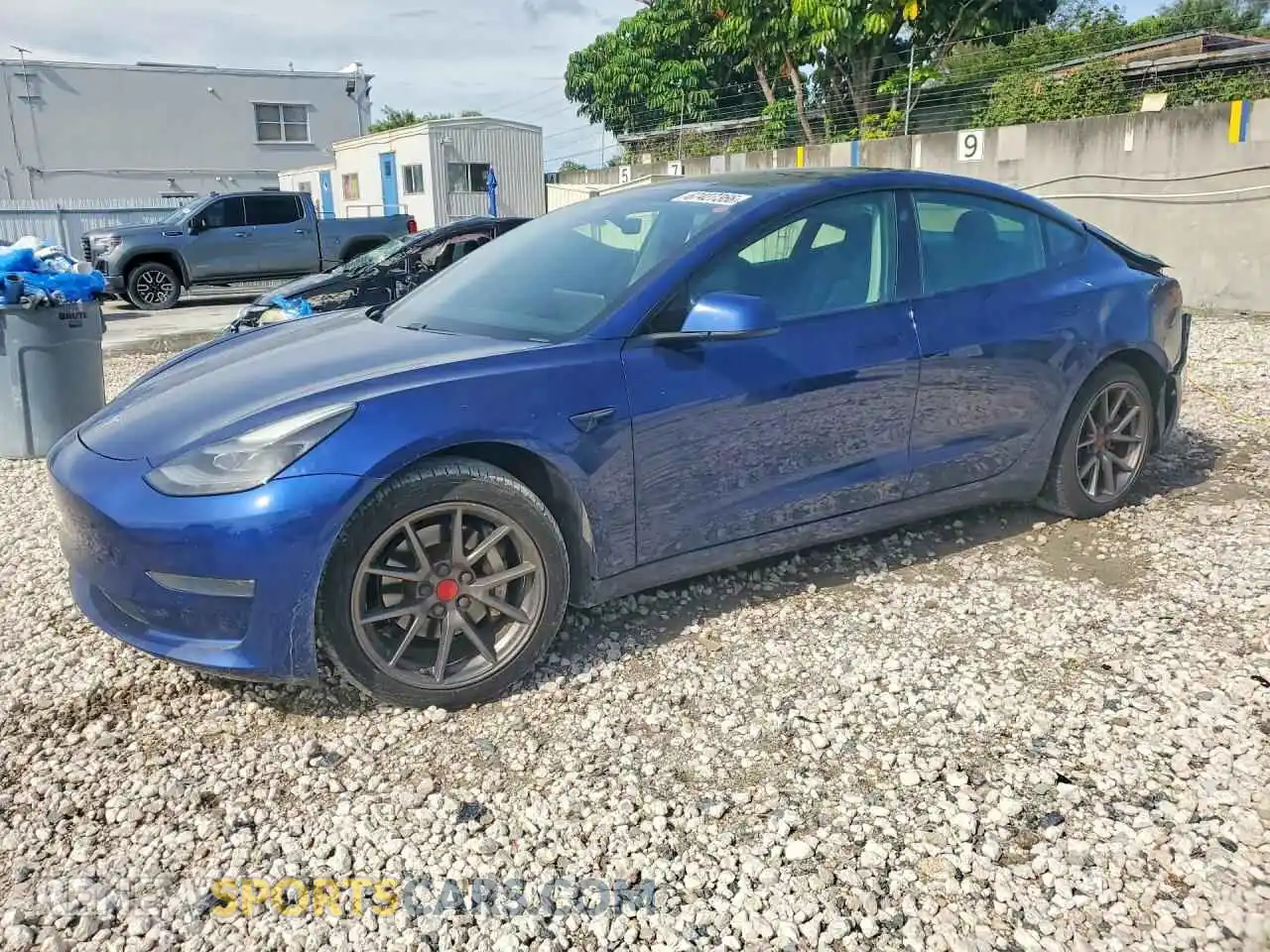 1 Photograph of a damaged car 5YJ3E1EA6MF048129 TESLA MODEL 3 2021