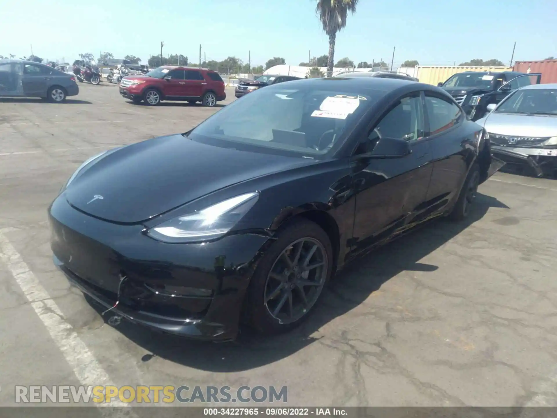 2 Photograph of a damaged car 5YJ3E1EA6MF051161 TESLA MODEL 3 2021
