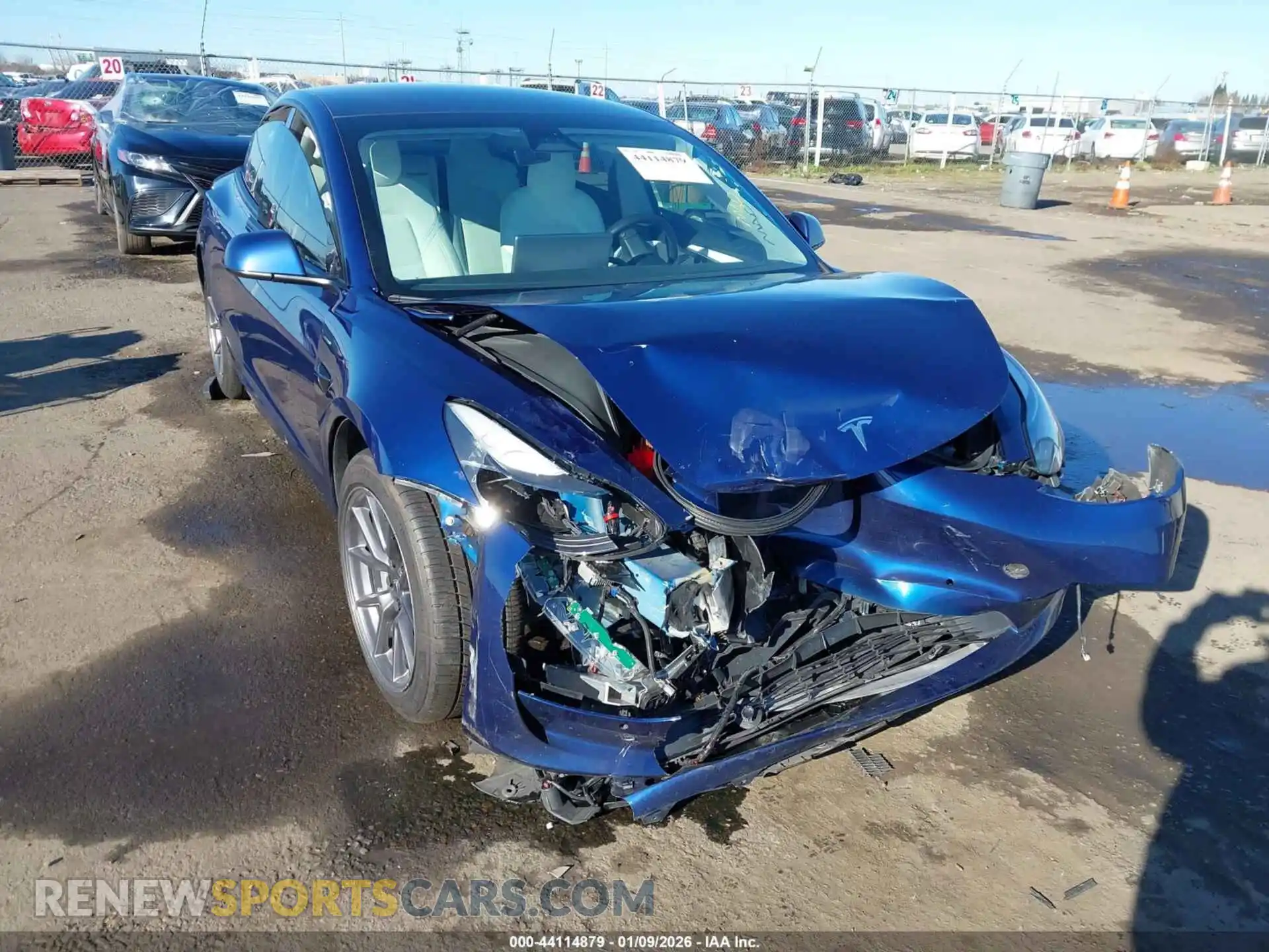 1 Photograph of a damaged car 5YJ3E1EA6MF058532 TESLA MODEL 3 2021