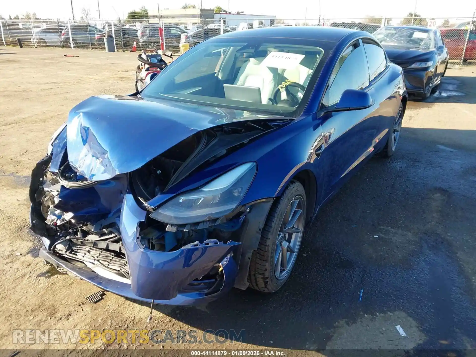 2 Photograph of a damaged car 5YJ3E1EA6MF058532 TESLA MODEL 3 2021