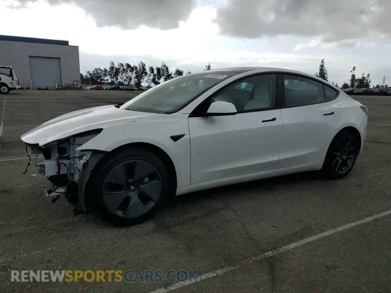 1 Photograph of a damaged car 5YJ3E1EA6MF066064 TESLA MODEL 3 2021