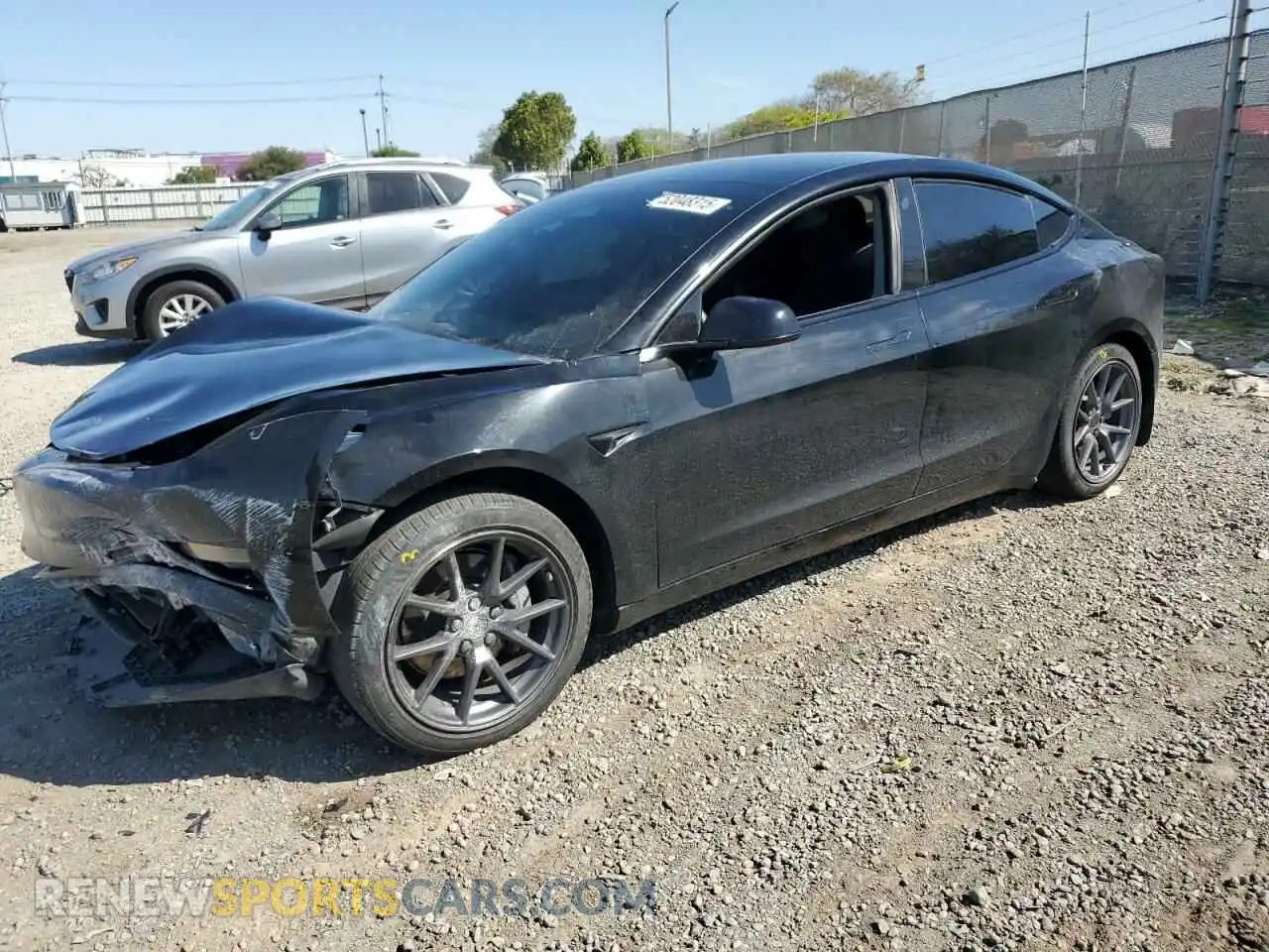 1 Photograph of a damaged car 5YJ3E1EA6MF067702 TESLA MODEL 3 2021