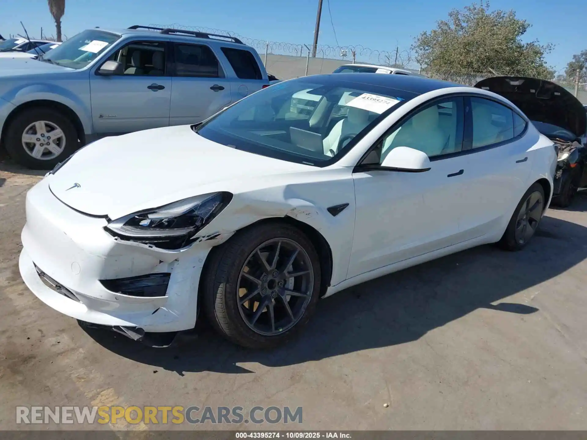 2 Photograph of a damaged car 5YJ3E1EA6MF069661 TESLA MODEL 3 2021