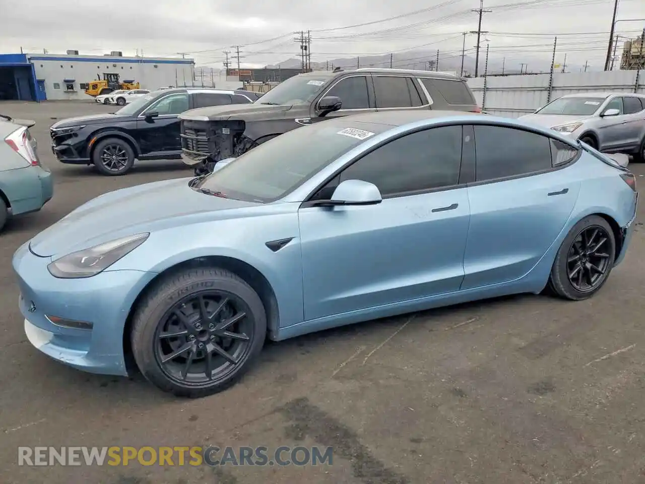 1 Фотография поврежденного автомобиля 5YJ3E1EA6MF099114 TESLA MODEL 3 2021