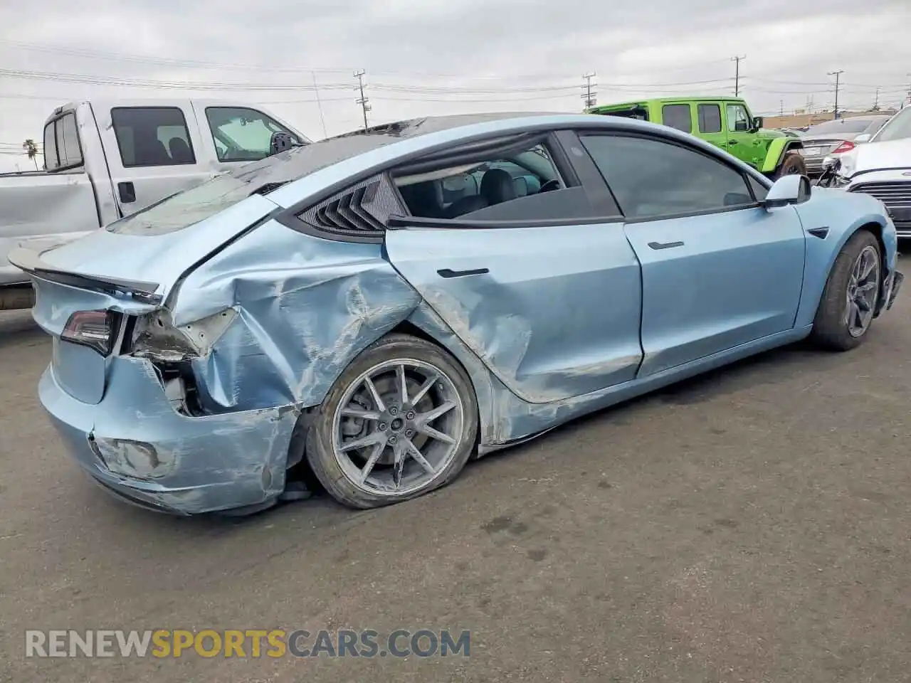 3 Фотография поврежденного автомобиля 5YJ3E1EA6MF099114 TESLA MODEL 3 2021