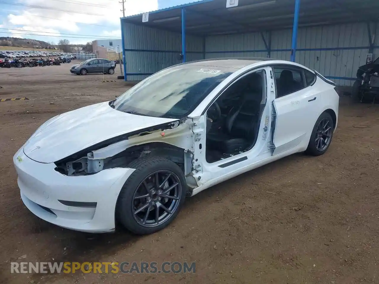 1 Photograph of a damaged car 5YJ3E1EA6MF837090 TESLA MODEL 3 2021