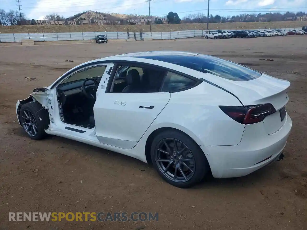 2 Photograph of a damaged car 5YJ3E1EA6MF837090 TESLA MODEL 3 2021