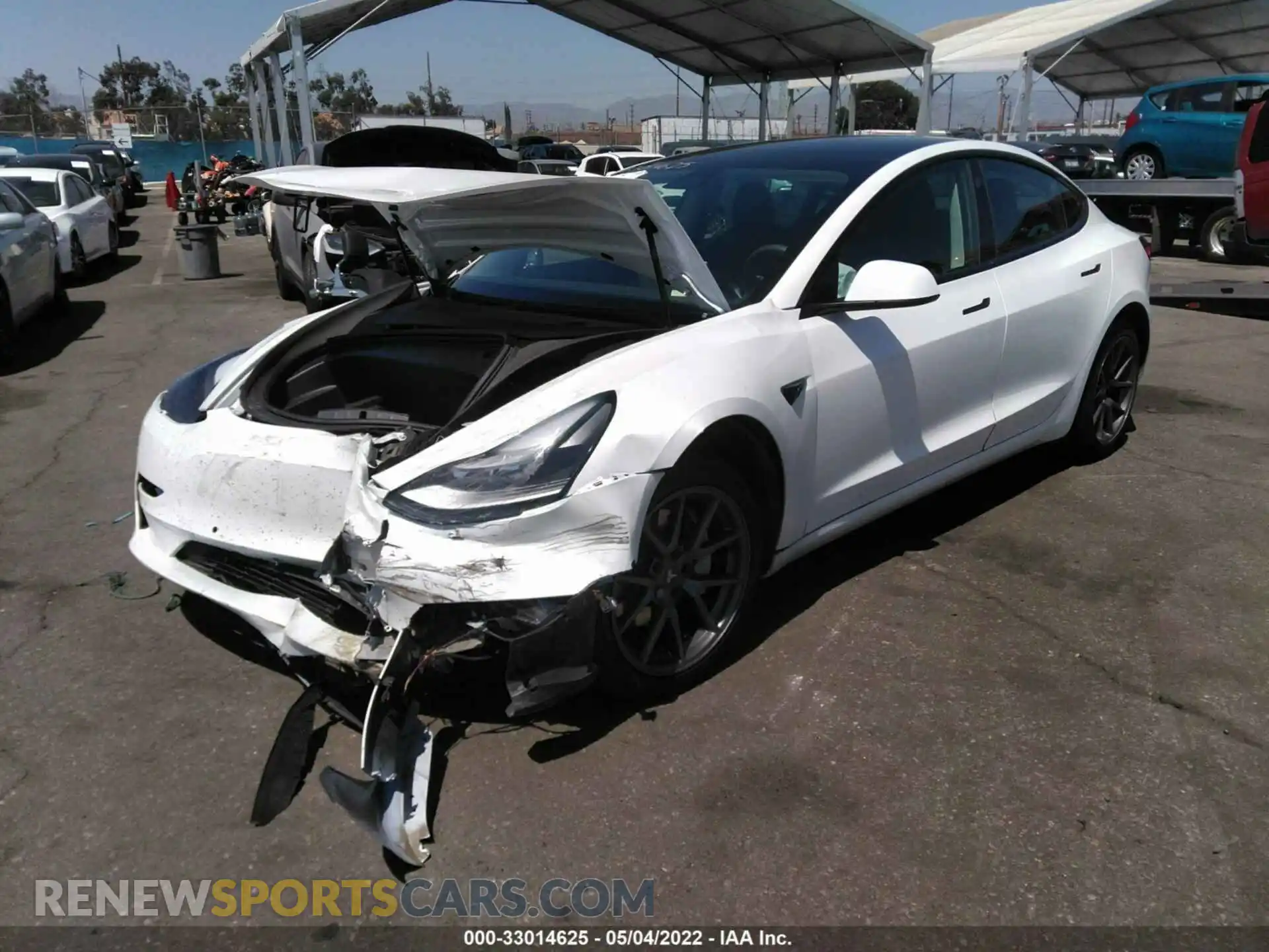 2 Photograph of a damaged car 5YJ3E1EA6MF867769 TESLA MODEL 3 2021