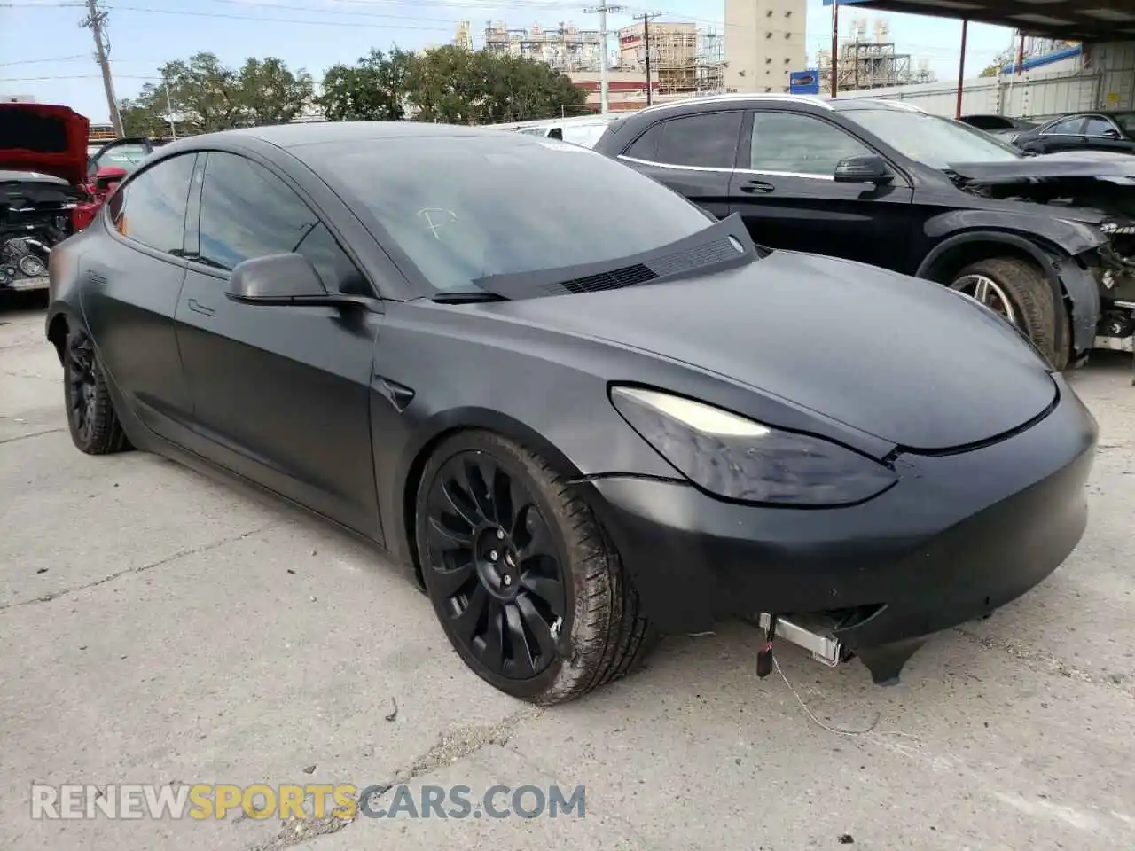 1 Photograph of a damaged car 5YJ3E1EA6MF871160 TESLA MODEL 3 2021