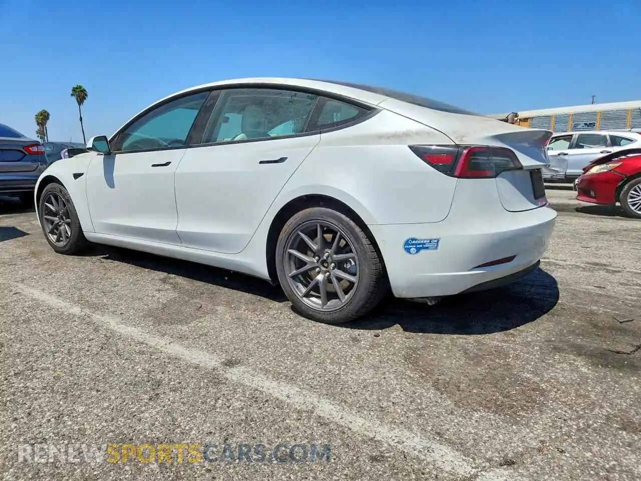 2 Photograph of a damaged car 5YJ3E1EA6MF873393 TESLA MODEL 3 2021