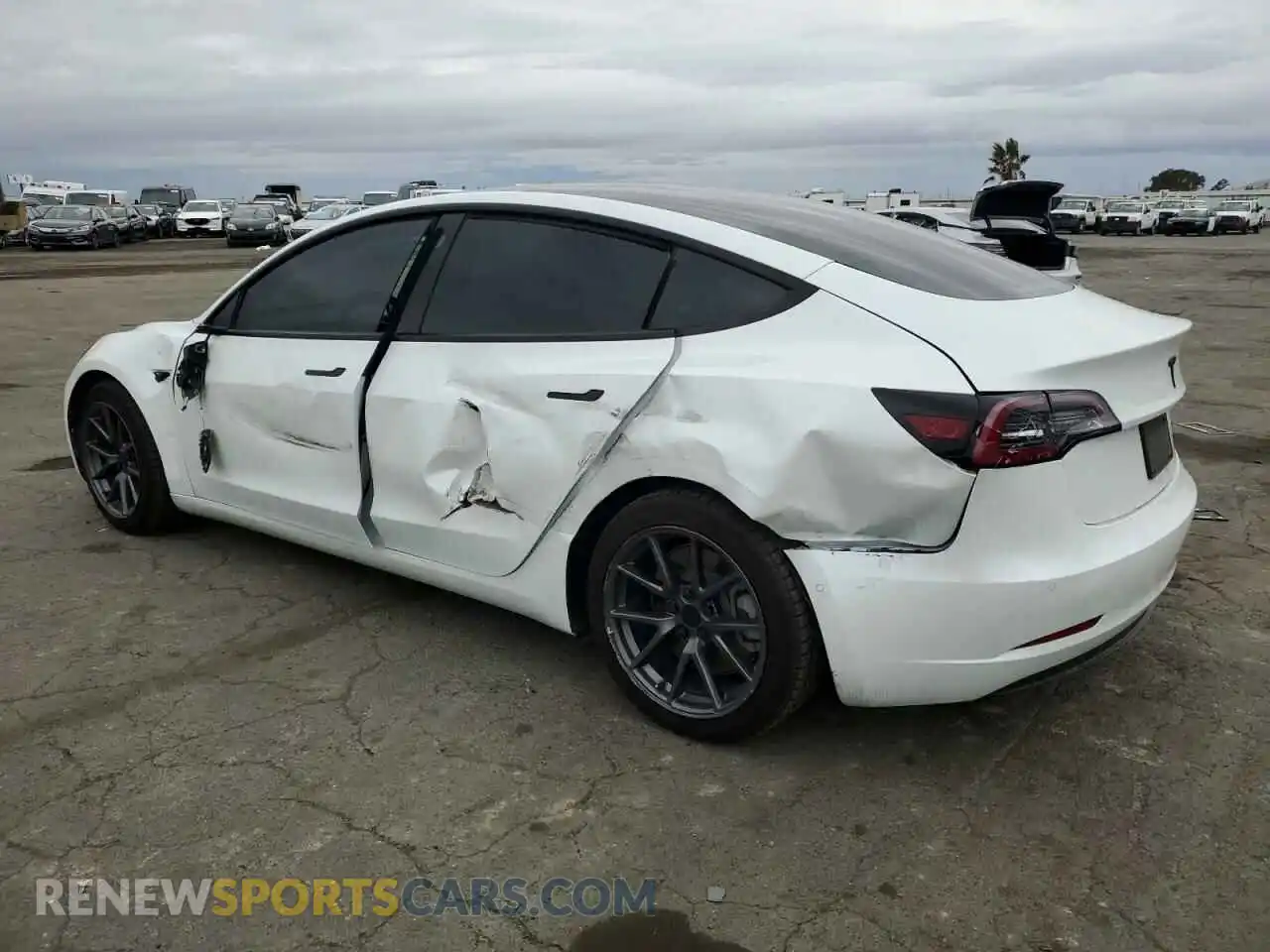 2 Photograph of a damaged car 5YJ3E1EA6MF873992 TESLA MODEL 3 2021