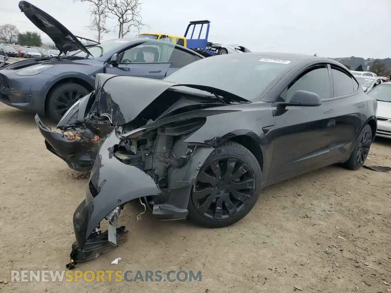 1 Photograph of a damaged car 5YJ3E1EA6MF877752 TESLA MODEL 3 2021