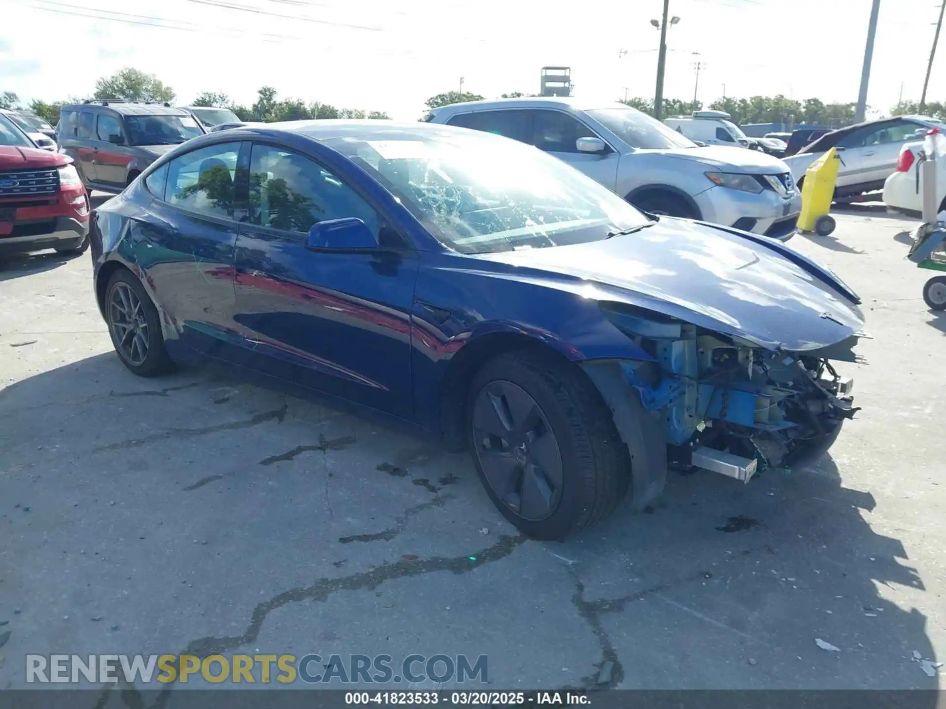 1 Photograph of a damaged car 5YJ3E1EA6MF907476 TESLA MODEL 3 2021