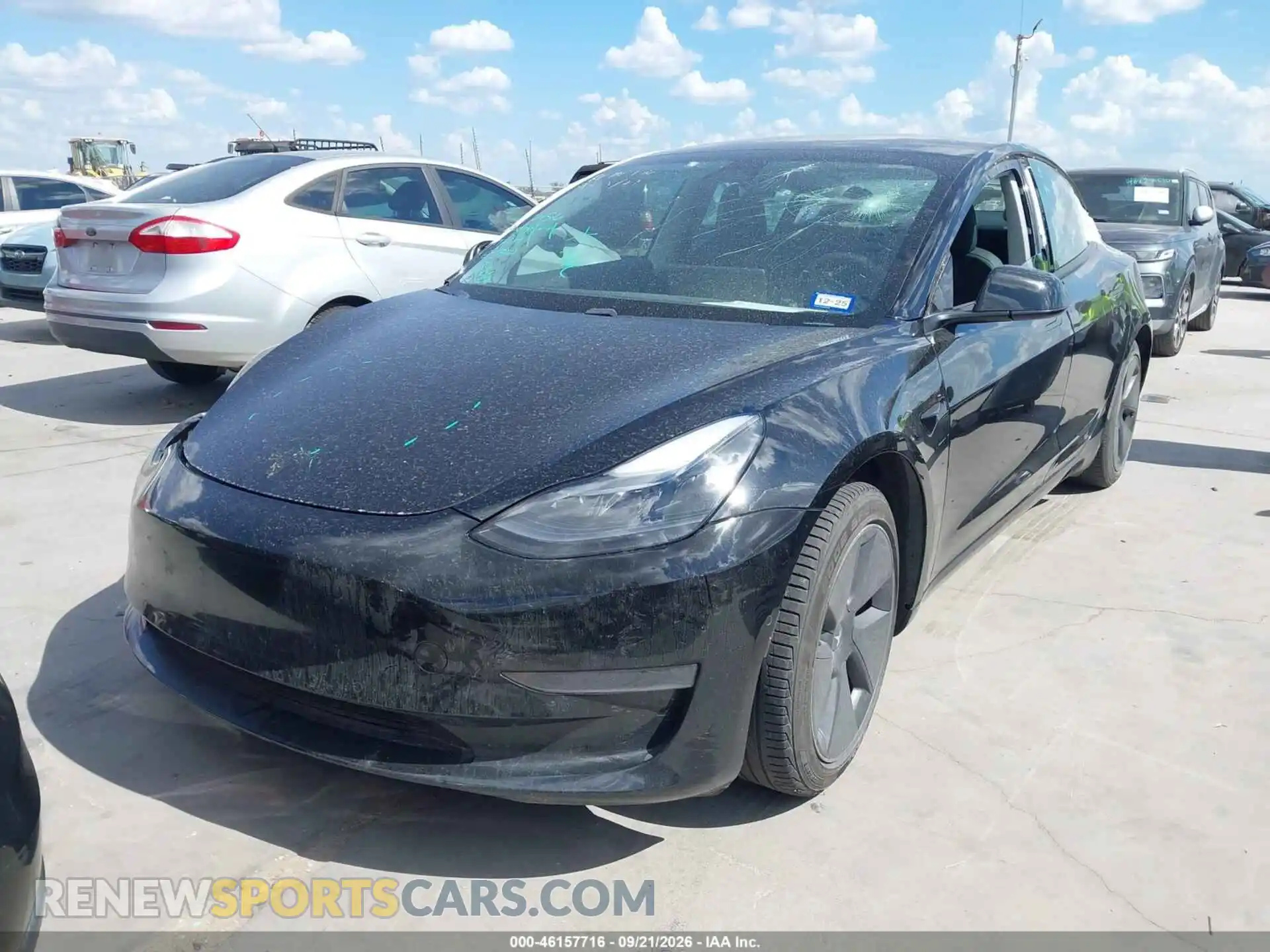 2 Photograph of a damaged car 5YJ3E1EA6MF919451 TESLA MODEL 3 2021